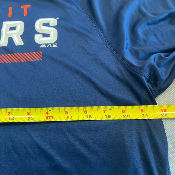 Detroit Tigers Navy Blue Majestic Moisture Wicking Tee size XL - Picture 3 of 5